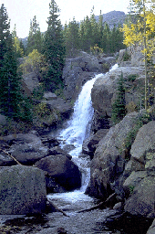 rocky moutian waterfall